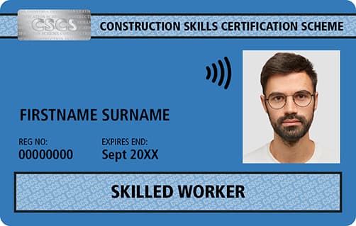 Example Blue CSCS Skilled Worker card